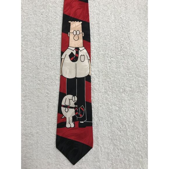 Softwear Dilbert Cartoon Vintage Novelty Tie Necktie Mens - Picture 5 of 5